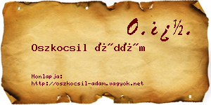 Oszkocsil Ádám névjegykártya